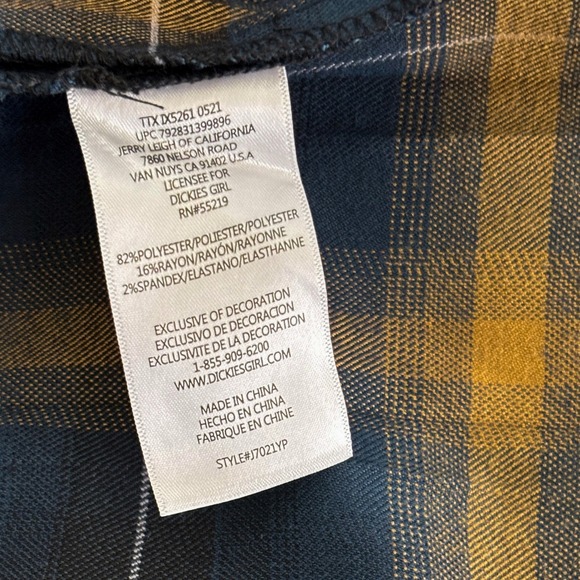 Dickies Pleated Plaid Side Zip Mini Skirt Womens M/L Preppy Dark Academia - Picture 5 of 6